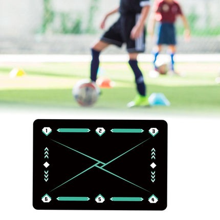 Football Footstep Training Mat Dribble Training Mat for Kids Children Adults Black