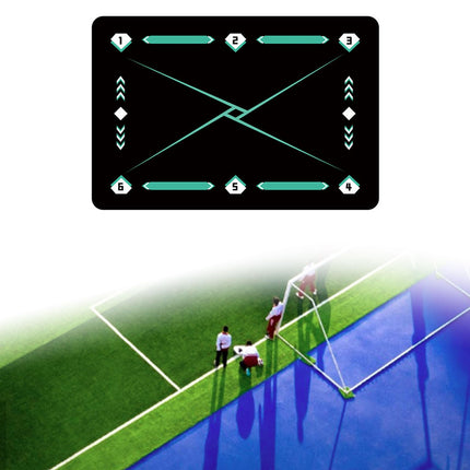 Football Footstep Training Mat Dribble Training Mat for Kids Children Adults Black