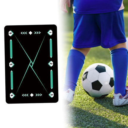 Football Footstep Training Mat Dribble Training Mat for Kids Children Adults Black