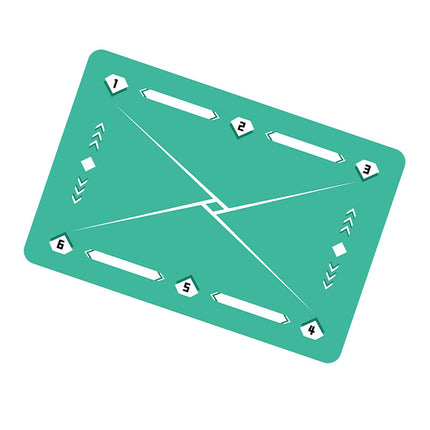 Football Footstep Training Mat Dribble Training Mat for Kids Children Adults Green