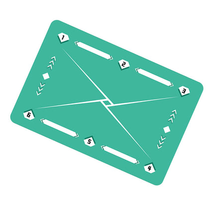Football Footstep Training Mat Dribble Training Mat for Kids Children Adults Green