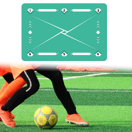 Football Footstep Training Mat Dribble Training Mat for Kids Children Adults Green
