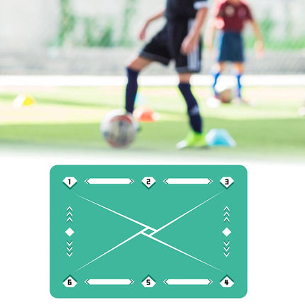 Football Footstep Training Mat Dribble Training Mat for Kids Children Adults Green