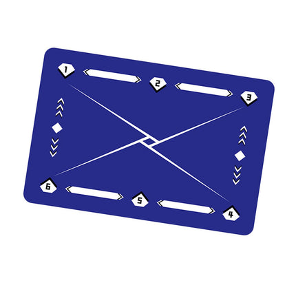 Football Footstep Training Mat Dribble Training Mat for Kids Children Adults Purple
