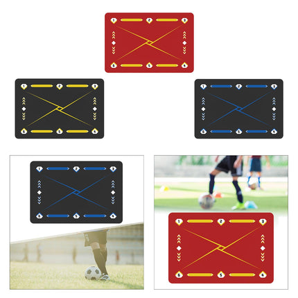 Football Footstep Training Mat Pad Dribble Training Mat for Indoor Household Red Yellow