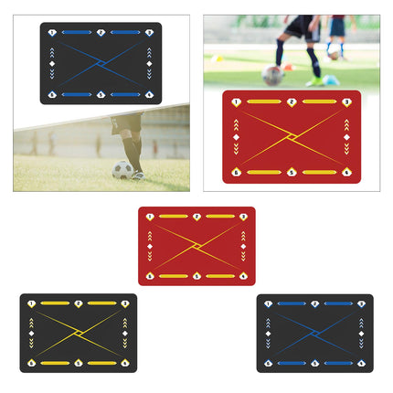 Football Footstep Training Mat Pad Dribble Training Mat for Indoor Household Red Yellow
