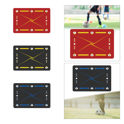 Football Footstep Training Mat Pad Dribble Training Mat for Indoor Household Red Yellow