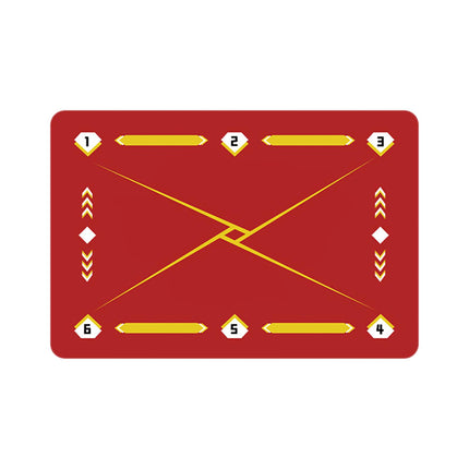 Football Footstep Training Mat Pad Dribble Training Mat for Indoor Household Red Yellow
