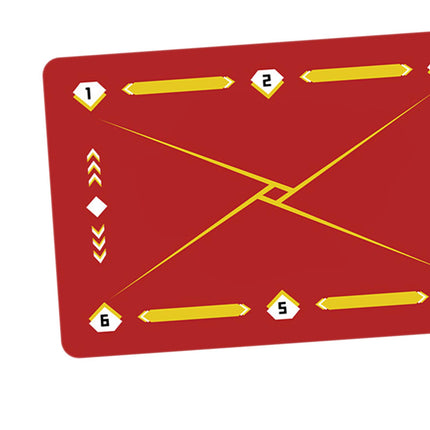 Football Footstep Training Mat Pad Dribble Training Mat for Indoor Household Red Yellow