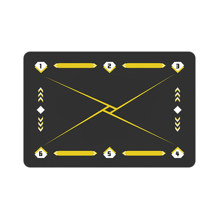 Football Footstep Training Mat Pad Dribble Training Mat for Indoor Household Black Yellow