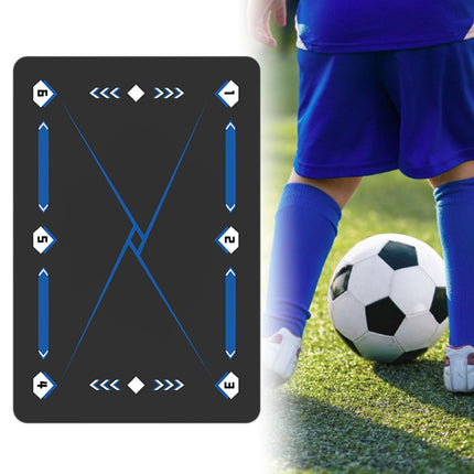 Football Footstep Training Mat Pad Dribble Training Mat for Indoor Household Black Blue