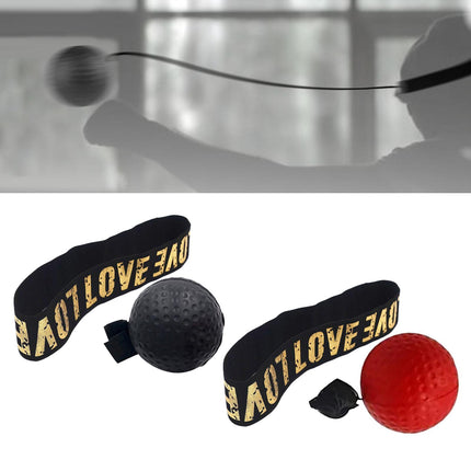 Boxing Reflex Ball Headband for Kids Adults Reflex Punching Ball React Balls Black Ball