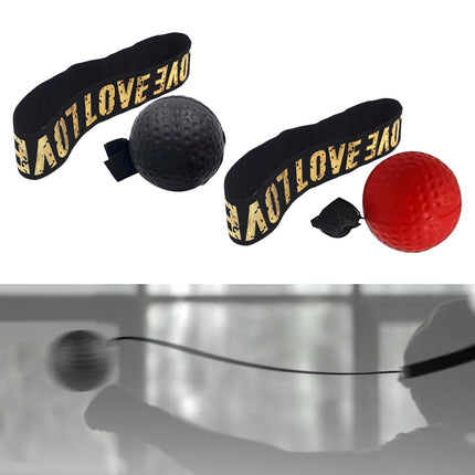 Boxing Reflex Ball Headband for Kids Adults Reflex Punching Ball React Balls Black Ball