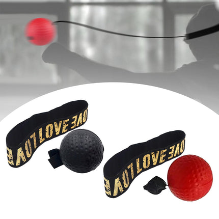 Boxing Reflex Ball Headband for Kids Adults Reflex Punching Ball React Balls Black Ball