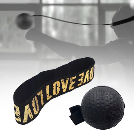 Boxing Reflex Ball Headband for Kids Adults Reflex Punching Ball React Balls Black Ball