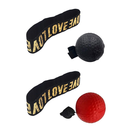 Boxing Reflex Ball Headband for Kids Adults Reflex Punching Ball React Balls Black Ball