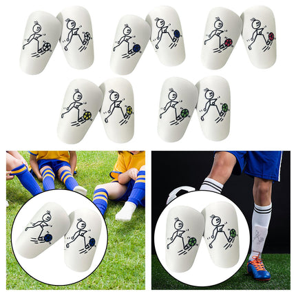 2Pcs Mini Soccer Shin Guards Portable Shin Pads Calf Guards Soccer Equipment White