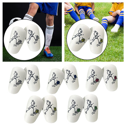 2Pcs Mini Soccer Shin Guards Portable Shin Pads Calf Guards Soccer Equipment White