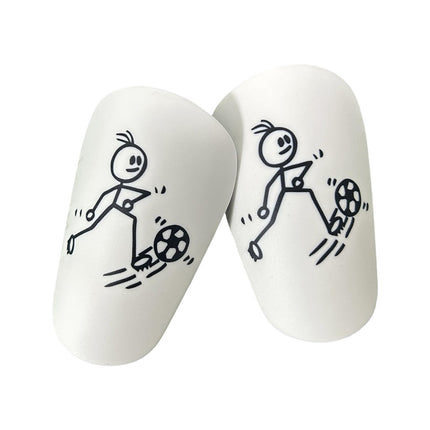 2Pcs Mini Soccer Shin Guards Portable Shin Pads Calf Guards Soccer Equipment White