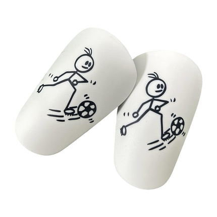 2Pcs Mini Soccer Shin Guards Portable Shin Pads Calf Guards Soccer Equipment White