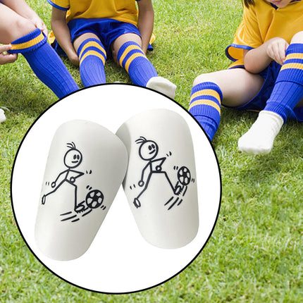 2Pcs Mini Soccer Shin Guards Portable Shin Pads Calf Guards Soccer Equipment White