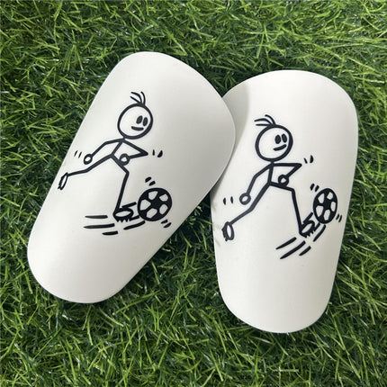 2Pcs Mini Soccer Shin Guards Portable Shin Pads Calf Guards Soccer Equipment White