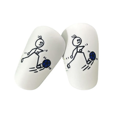 2Pcs Mini Soccer Shin Guards Portable Shin Pads Calf Guards Soccer Equipment Blue