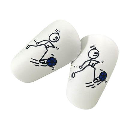 2Pcs Mini Soccer Shin Guards Portable Shin Pads Calf Guards Soccer Equipment Blue