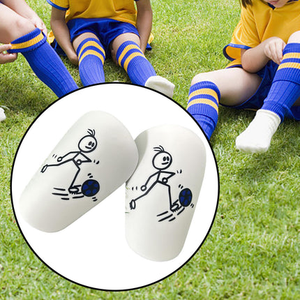 2Pcs Mini Soccer Shin Guards Portable Shin Pads Calf Guards Soccer Equipment Blue