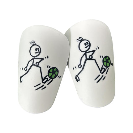 2Pcs Mini Soccer Shin Guards Portable Shin Pads Calf Guards Soccer Equipment Green