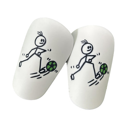 2Pcs Mini Soccer Shin Guards Portable Shin Pads Calf Guards Soccer Equipment Green