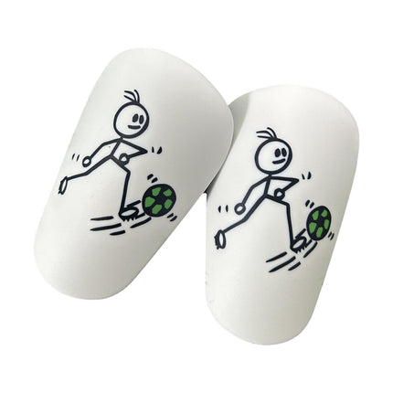 2Pcs Mini Soccer Shin Guards Portable Shin Pads Calf Guards Soccer Equipment Green