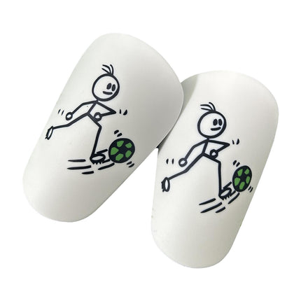 2Pcs Mini Soccer Shin Guards Portable Shin Pads Calf Guards Soccer Equipment Green
