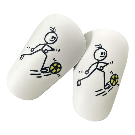 2Pcs Mini Soccer Shin Guards Portable Shin Pads Calf Guards Soccer Equipment Yellow