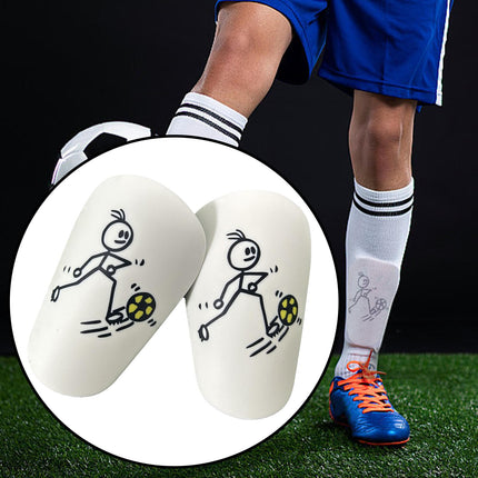 2Pcs Mini Soccer Shin Guards Portable Shin Pads Calf Guards Soccer Equipment Yellow