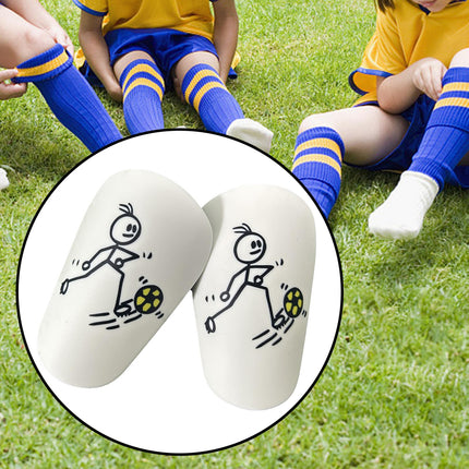 2Pcs Mini Soccer Shin Guards Portable Shin Pads Calf Guards Soccer Equipment Yellow