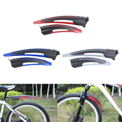 Mountain Bike Fenders Full Cover Repair Parts Rainproof Front/Rear Mudguards Red