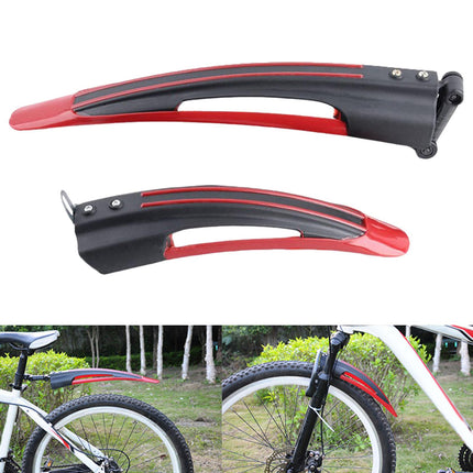 Mountain Bike Fenders Full Cover Repair Parts Rainproof Front/Rear Mudguards Red
