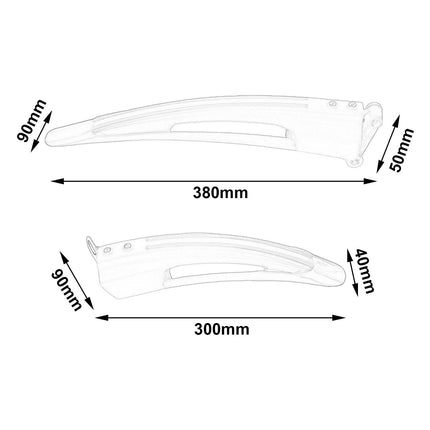 Mountain Bike Fenders Full Cover Repair Parts Rainproof Front/Rear Mudguards Gray