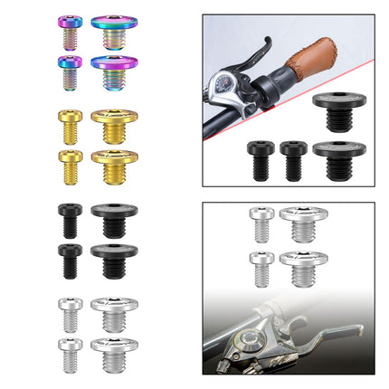4Pcs Bicycle Brake Lever Screws Set Road Bike Bike Oil Cylinder Cover Screws Colorful