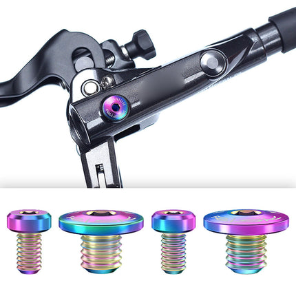 4Pcs Bicycle Brake Lever Screws Set Road Bike Bike Oil Cylinder Cover Screws Colorful