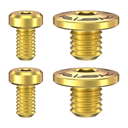 4Pcs Bicycle Brake Lever Screws Set Road Bike Bike Oil Cylinder Cover Screws Gold