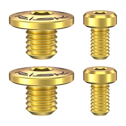 4Pcs Bicycle Brake Lever Screws Set Road Bike Bike Oil Cylinder Cover Screws Gold