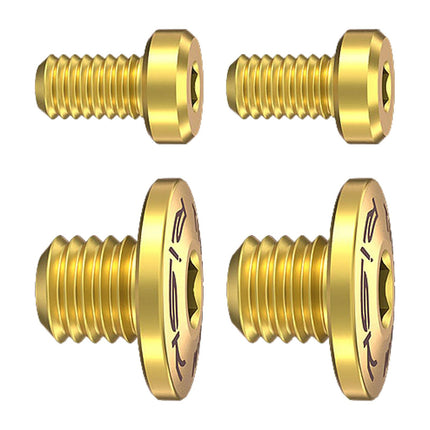 4Pcs Bicycle Brake Lever Screws Set Road Bike Bike Oil Cylinder Cover Screws Gold