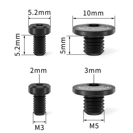 4Pcs Bicycle Brake Lever Screws Set Road Bike Bike Oil Cylinder Cover Screws Black