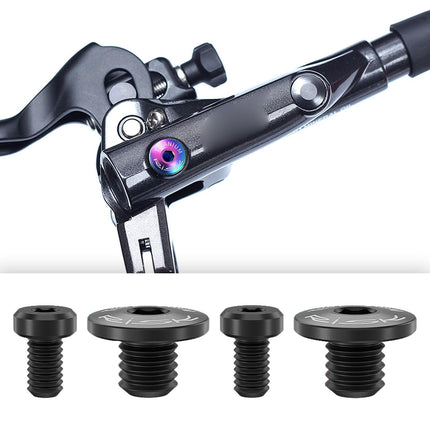 4Pcs Bicycle Brake Lever Screws Set Road Bike Bike Oil Cylinder Cover Screws Black