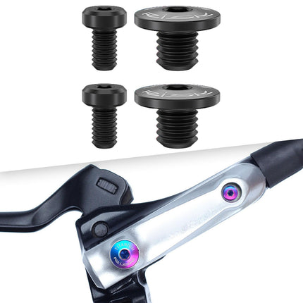 4Pcs Bicycle Brake Lever Screws Set Road Bike Bike Oil Cylinder Cover Screws Black