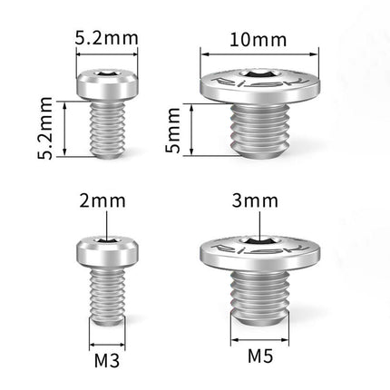 4Pcs Bicycle Brake Lever Screws Set Road Bike Bike Oil Cylinder Cover Screws Titanium Color