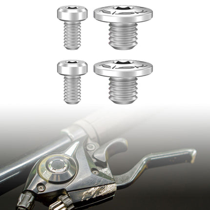 4Pcs Bicycle Brake Lever Screws Set Road Bike Bike Oil Cylinder Cover Screws Titanium Color
