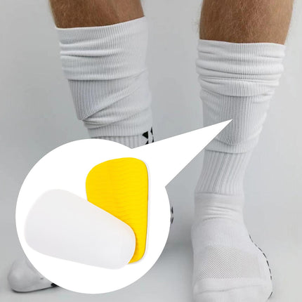 2 Pieces Soccer Shin Guards Non Slip Protective Pads for Women Boys Children White S